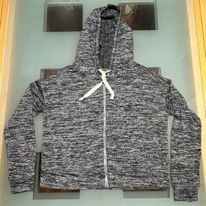American Eagle Grey Full Zip Lightweight Hoodie; XS